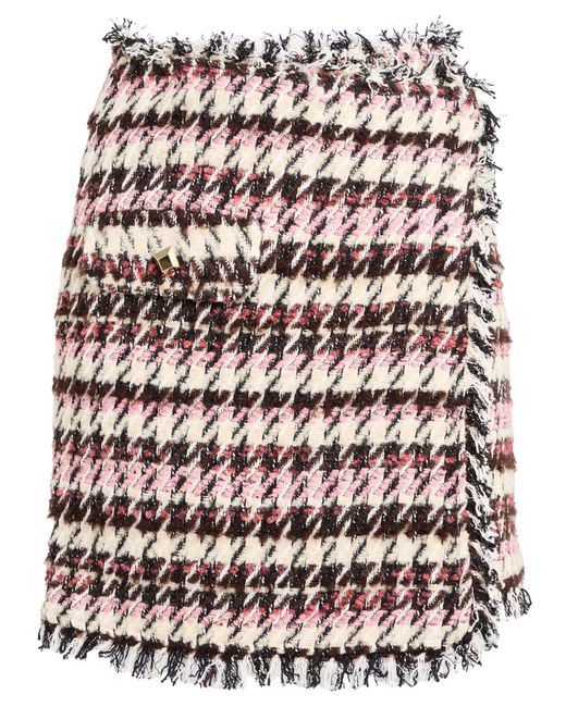 Shirtaporter Pink Mini Skirt Polyester, Cotton, Virgin Wool, Viscose