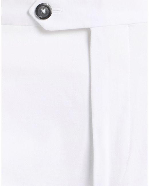 Tombolini White Pants Cotton, Elastane for men
