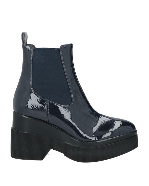 Lorenzo Mari Blue Midnight Ankle Boots Textile Fibers
