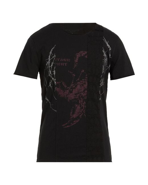 John Varvatos Black T-Shirt Organic Cotton for men