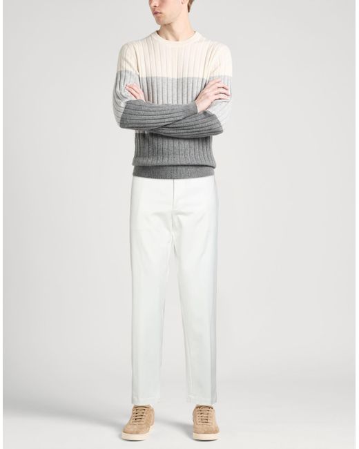 Paolo Pecora White Trouser for men