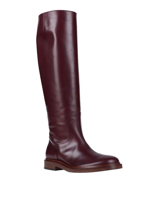 Tod's Red Boot Soft Leather