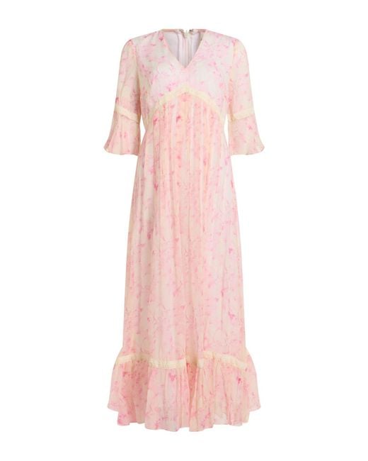 ALESSIA SANTI Pink Maxi Dress Cotton, Polyester