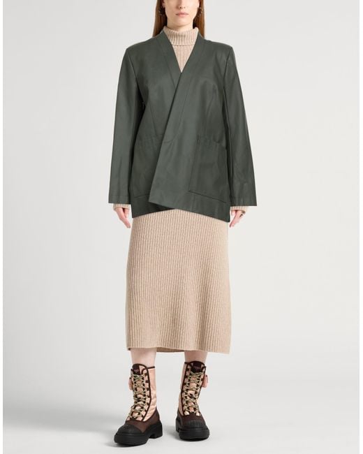 Maison Rabih Kayrouz Dark Jacket Cotton, Polyurethane in Green | Lyst