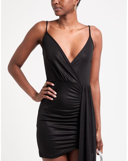Gaelle Paris Black Noir Mini Dress Polyester, Elastane