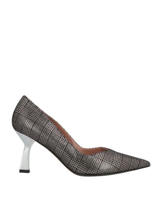Pollini Gray Pumps Polyester