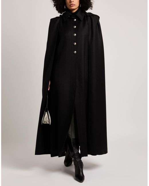 Isabel Benenato Black Cape Virgin Wool