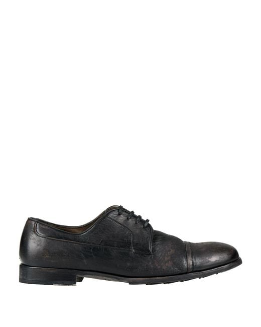 Dolce & Gabbana Black Lace-Up Shoes Calfskin for men