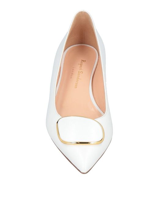 Rupert Sanderson Natural Ballet Flats Calfskin