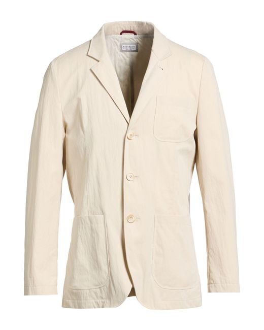 Brunello Cucinelli Natural Blazers for men
