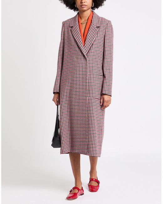 Shirtaporter Purple Coat Wool, Polyester, Polyamide