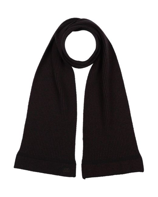 C P Company Black Scarf Polyamide, Wool for men