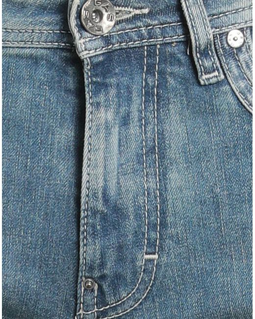 Gas Blue Denim Shorts Cotton, Elastane for men