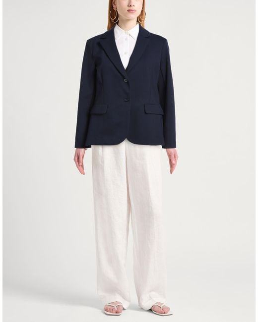 Ottod'Ame Blue Blazer Viscose, Nylon, Elastane