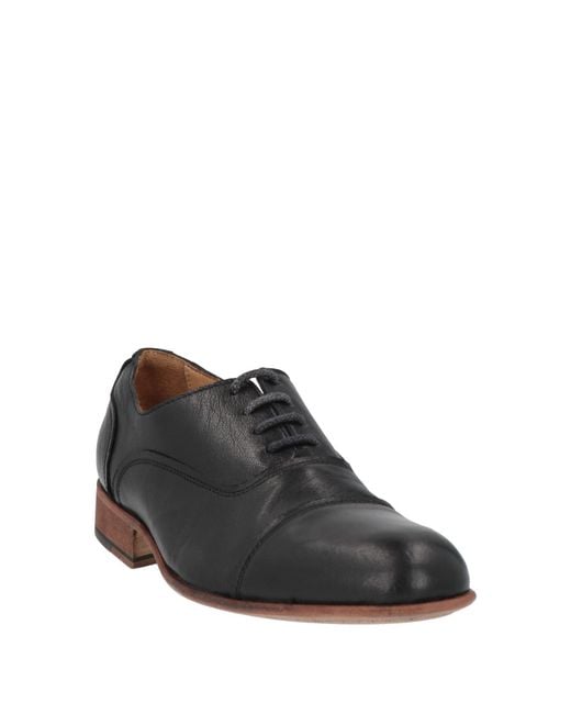 ENRICO LATTANZI Black Lace-Up Shoes for men