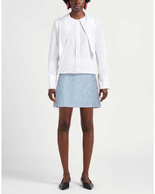 Siste's Blue Mini Skirt Polyester
