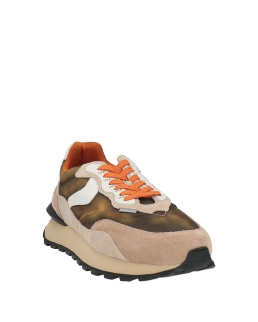 Voile Blanche Green Sneakers Leather, Textile Fibers for men