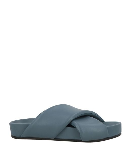 Jil Sander Blue Sandals Leather for men