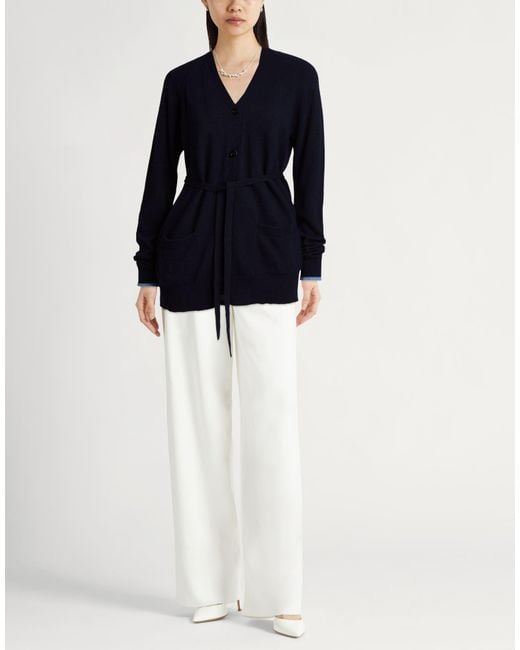 Aspesi Blue Midnight Cardigan Wool, Viscose, Polyamide, Cashmere