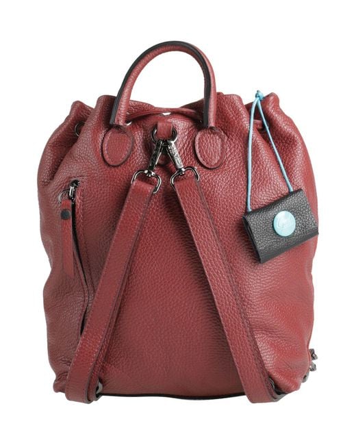 Gabs Red Burgundy Backpack Calfskin