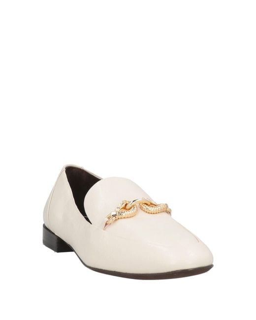 Tory Burch Natural Ivory Loafers Goat Skin