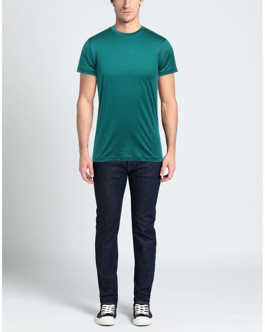 Andrea Fenzi Green Emerald T-Shirt Cotton for men