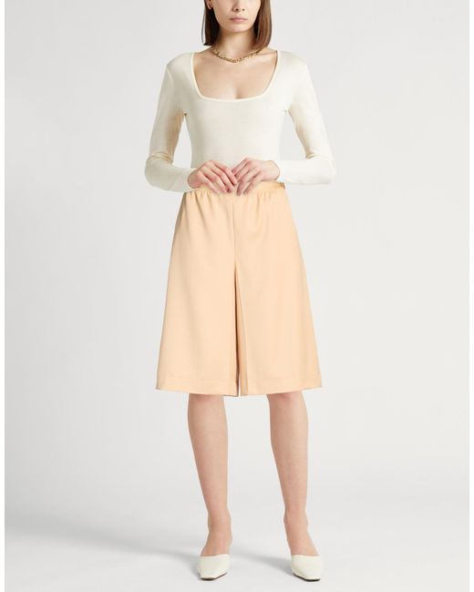 Agnona Natural Shorts & Bermuda Shorts Wool
