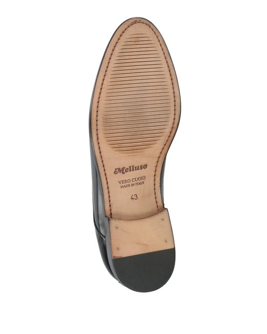 Melluso Black Lace-Up Shoes Leather for men