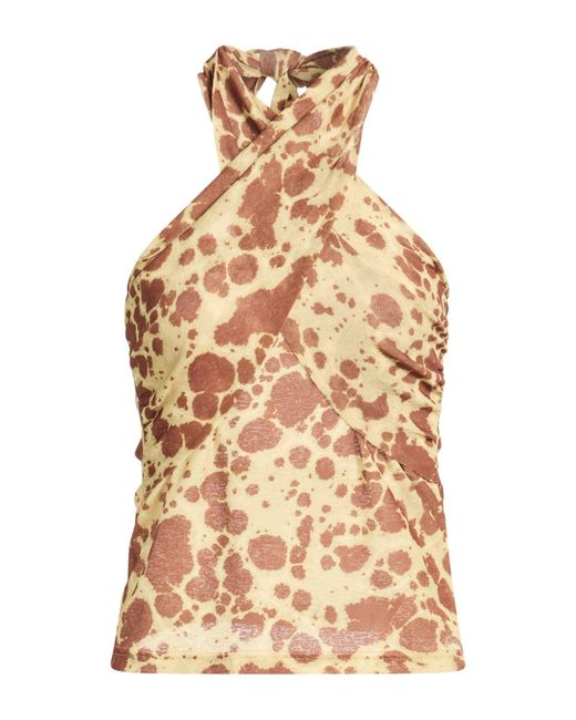 Nanushka Brown Top Recycled Polyester