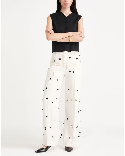 Jacquemus White Pants Viscose