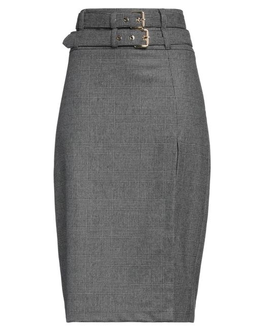 Pinko Gray Midi Skirt
