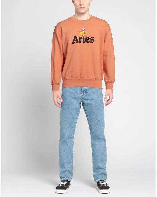 Aries Orange Sweatshirt for men