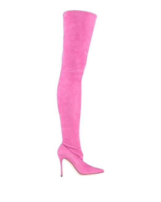 Sergio Rossi Pink Boot Leather