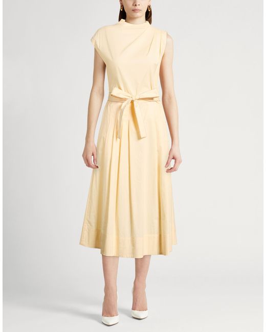 Peserico Natural Midi Dress Cotton, Elastane