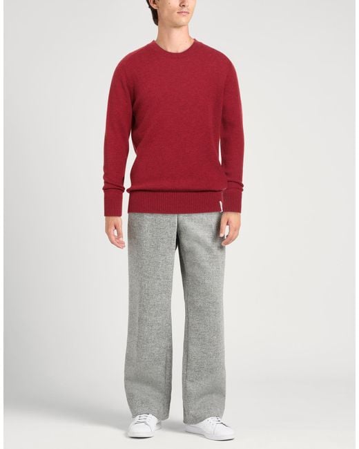 Brooksfield Red Brick Sweater Virgin Wool for men