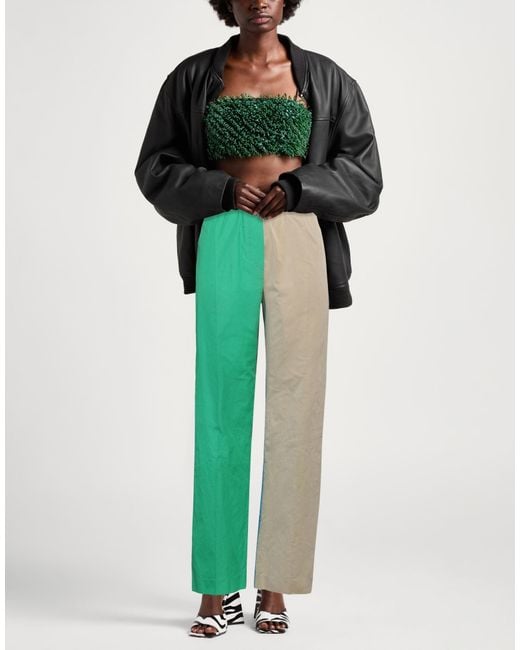 Hache Green Pants Polyester