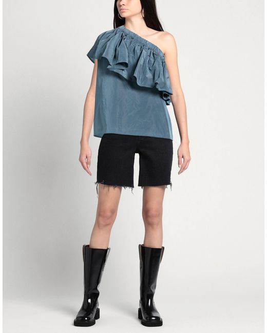 GIADA CURTI Blue Top Acetate, Polyester