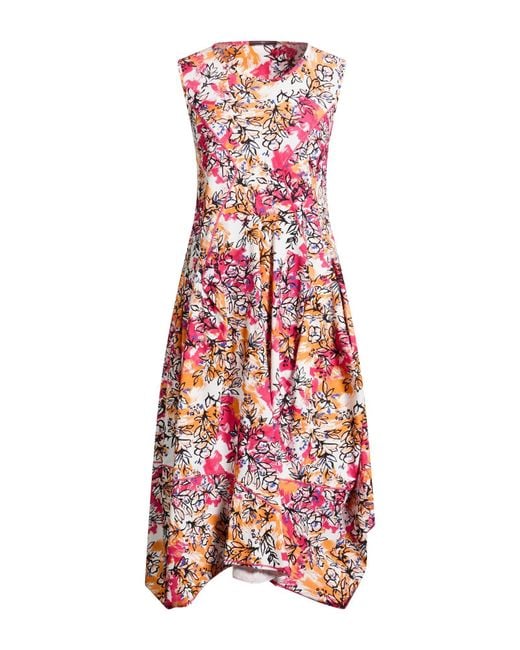 High Red Midi Dress