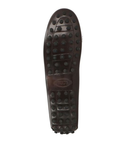 Tod's Gray Dark Loafers Leather