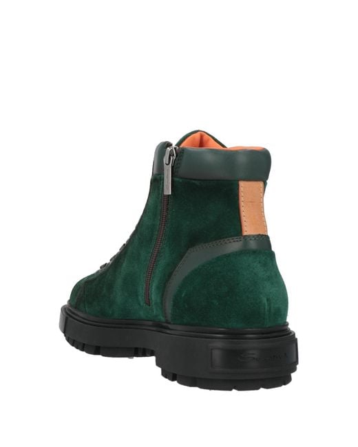 Santoni Green Ankle Boots for men