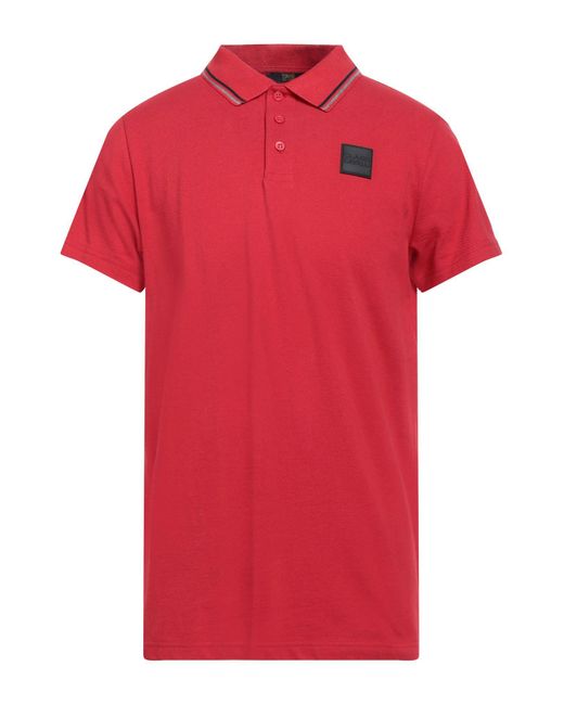 Class Roberto Cavalli Red Polo Shirt for men