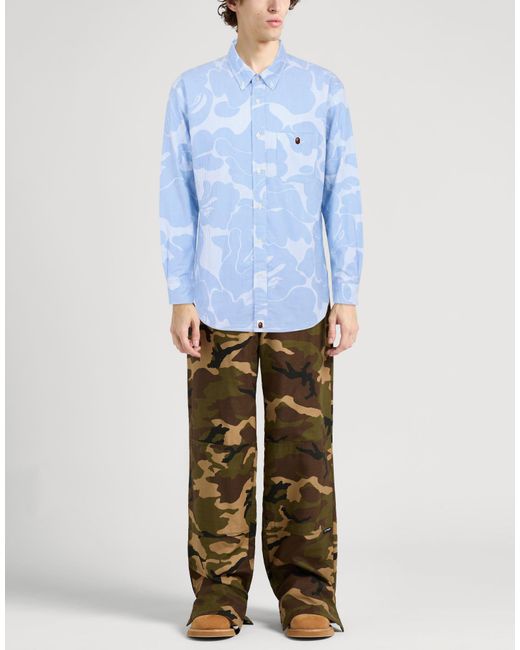 Camisa A Bathing Ape de hombre de color Blue