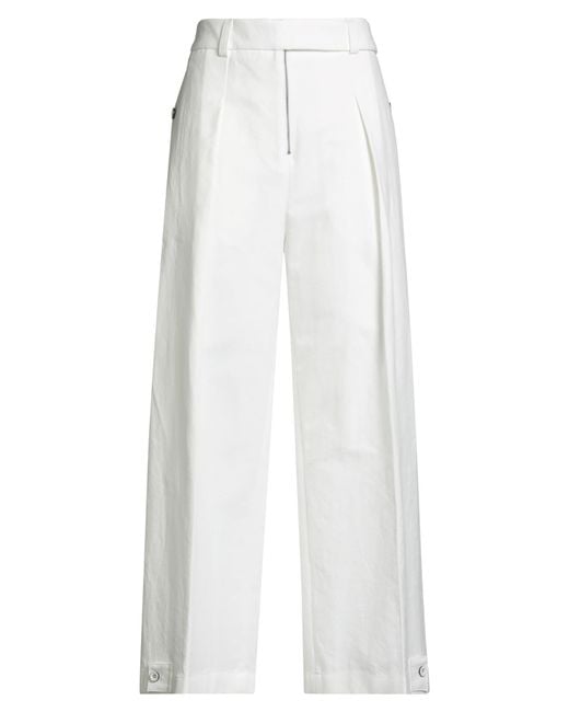 Jil Sander White Pants Cotton