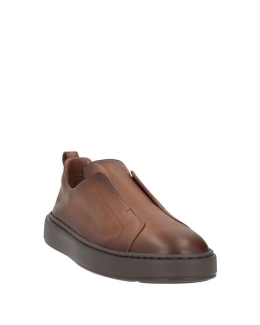 Santoni Brown Trainers for men