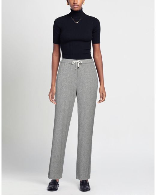 Purotatto Gray Pants Viscose, Wool, Polyester, Elastane, Cotton