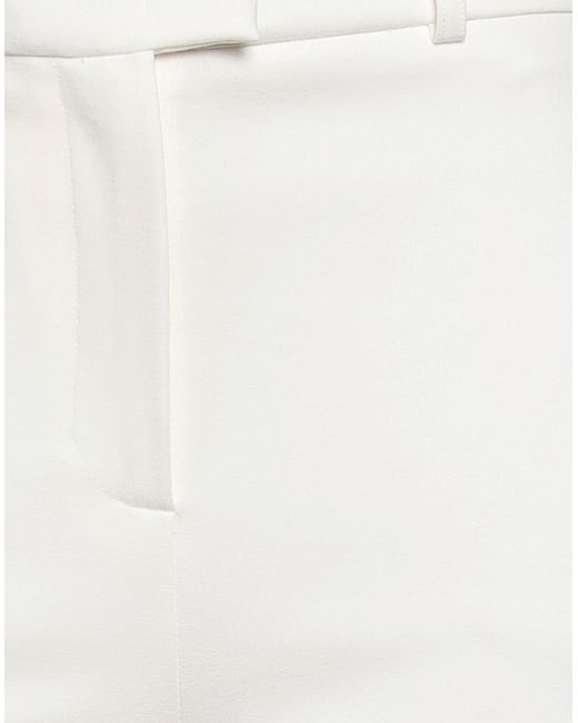 Pinko White Pants Viscose, Polyamide, Elastane