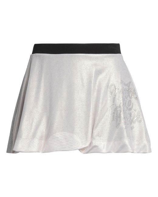 Happiness Gray Mini Skirt Cotton, Polyester