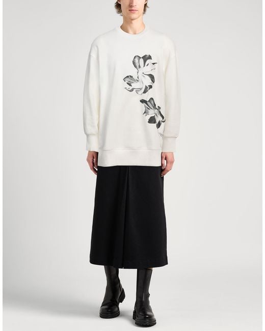 Y-3 White Sweatshirt Cotton, Recycled Polyester, Elastane for men