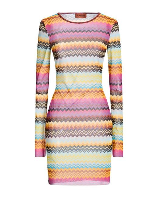Missoni Pink Mini Dress Polyamide, Elastane