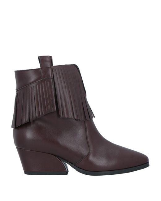 Lorenzo Mari Brown Ankle Boots
